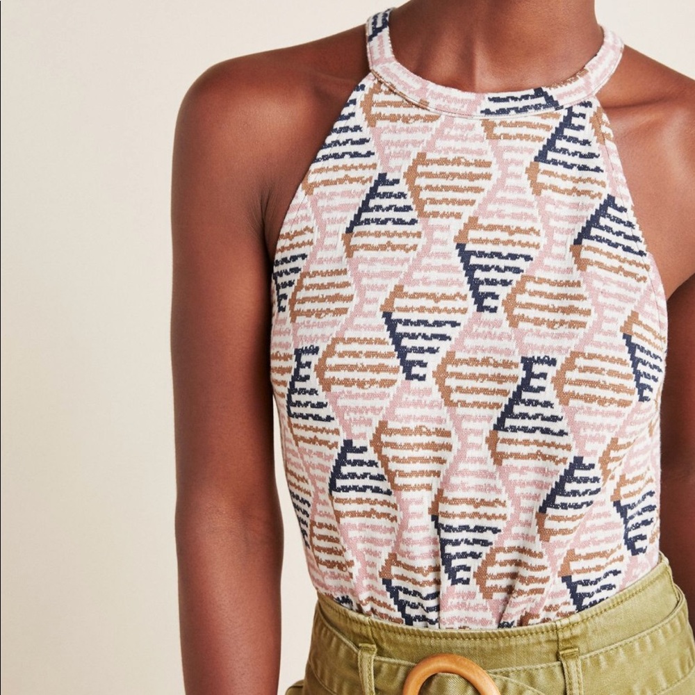 Anthropologie Lindsay Structure Halter Top